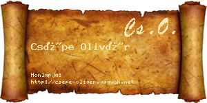 Csépe Olivér névjegykártya
